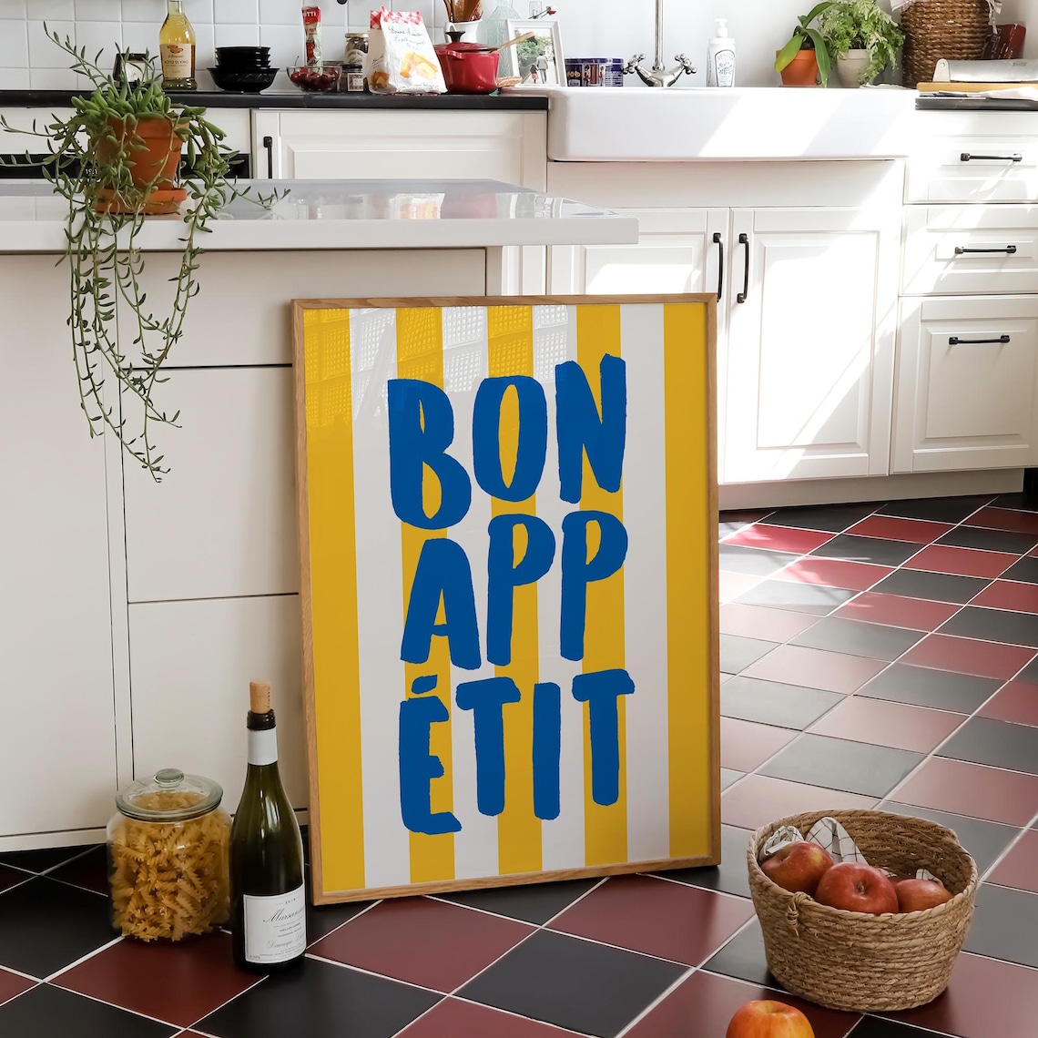 Bon Appetit Modern Kitchen French Quote Art Print - Image 3