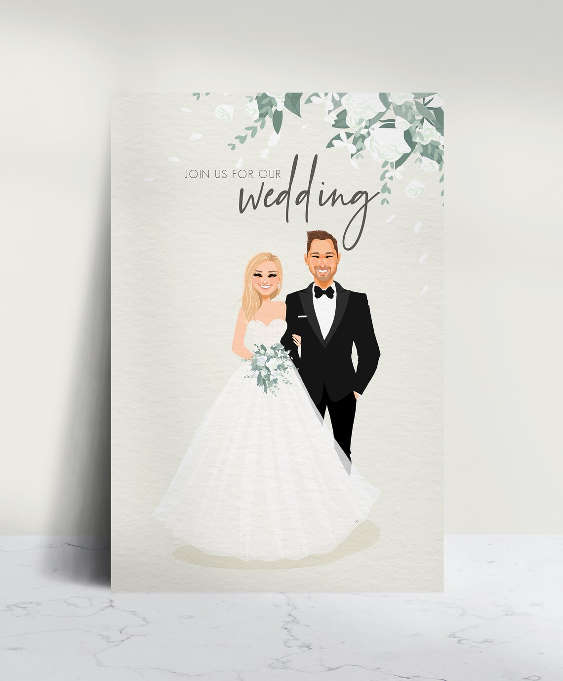 Wedding Invitations Set, Personalized Custom Portrait - Image 5