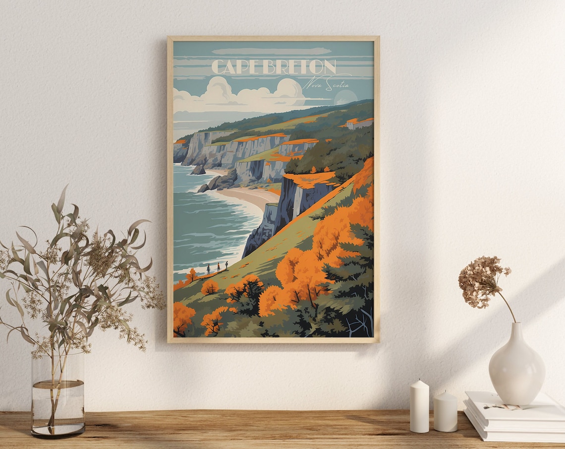 Cape Breton Nova Scotia Cabot Trail Travel Poster