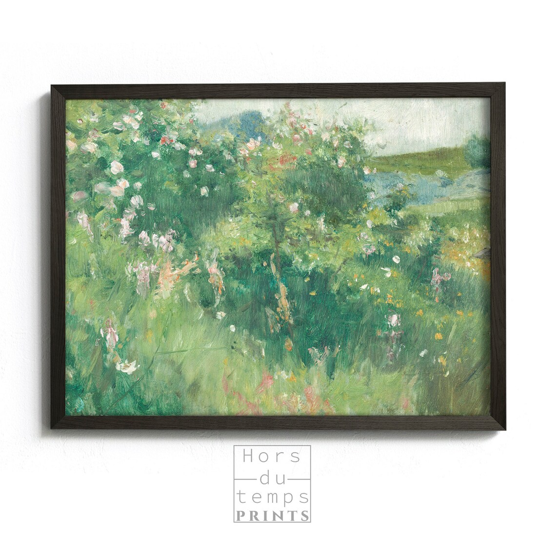 Impressionist Wild Rose Meadow Spring Garden Painting Poster - Image 2