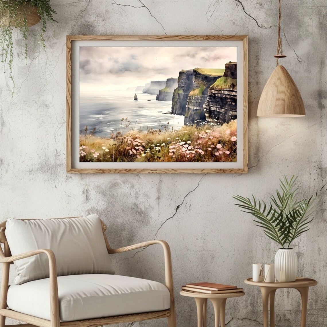 Cliffs Of Moher, Ireland Watercolor Travel Poster - Image 3