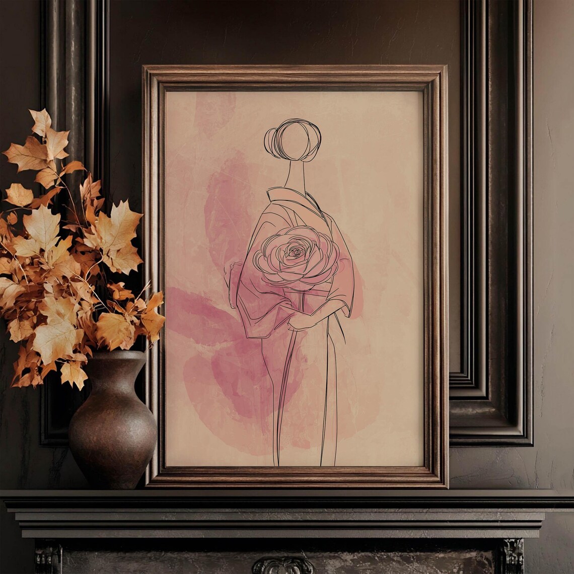 Pink Ranunculus Poster Print, Flower Shop Decor