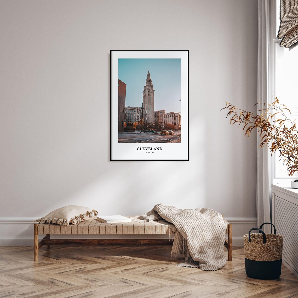 Cleveland Ohio Terminal Tower Street Photography Travel Poster USA - Image 3