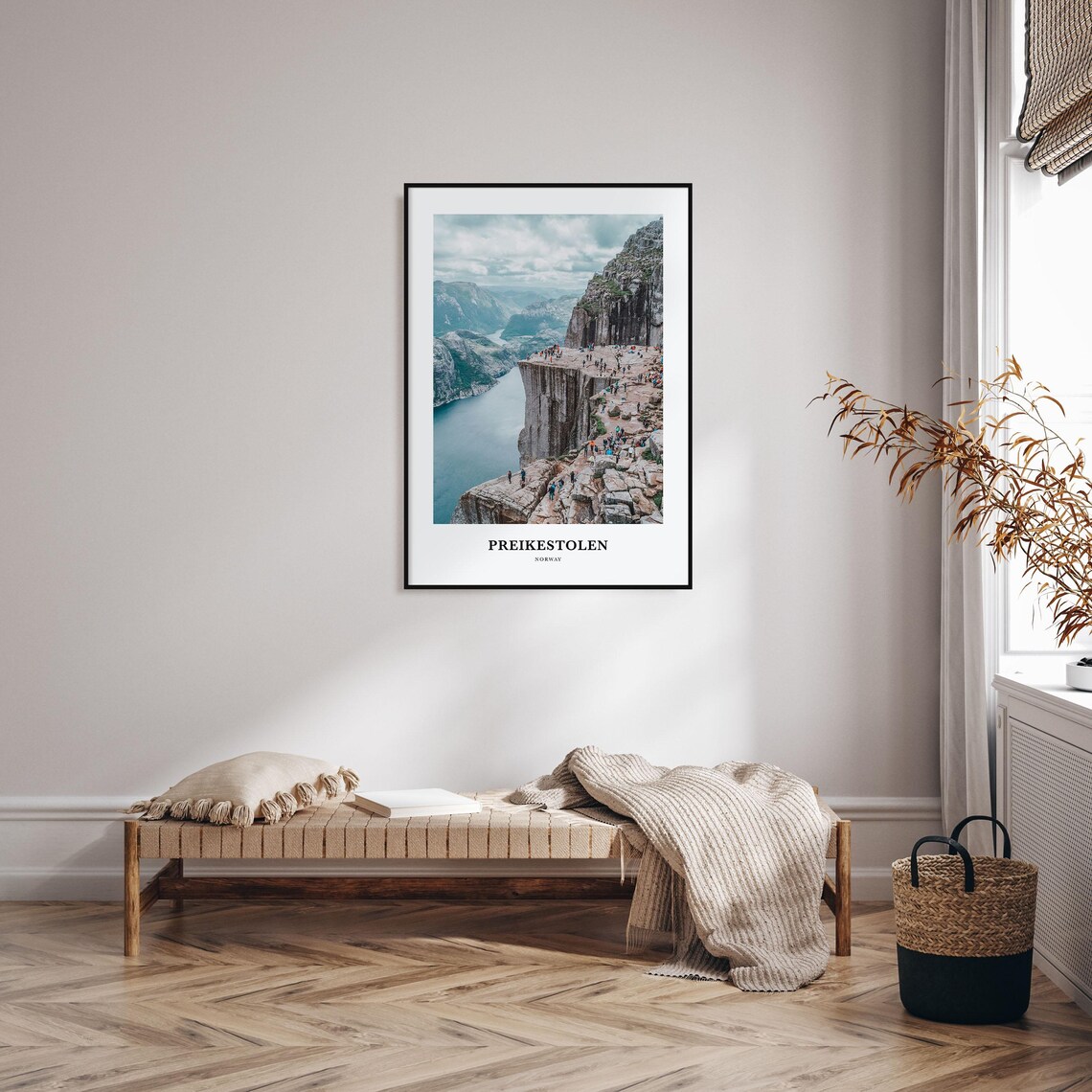 Preikestolen Norway Pulpit Rock Cliff Fjord Hikers Photo Travel Poster - Image 3