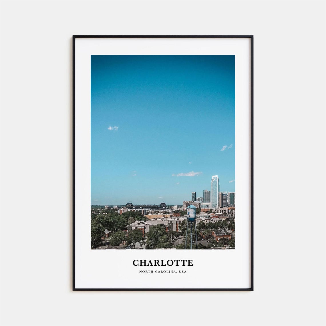 Charlotte Print No 2 Charlotte Photo Poster Charlotte Travel Wall Art Charlotte Map Print Charlotte Photography North Carolina Usa