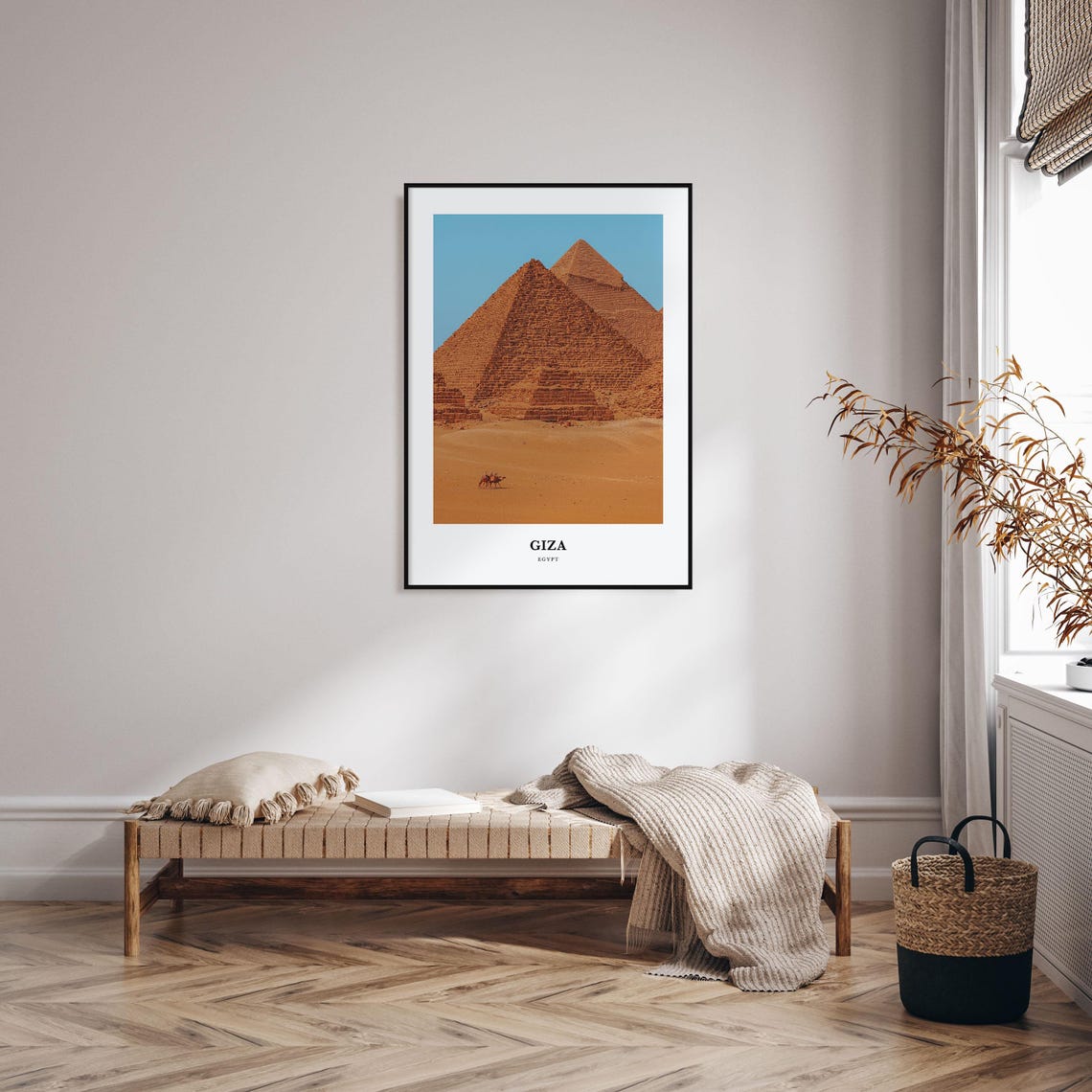 Giza Print Giza Photo Poster Giza Travel Wall Art Giza Map Print Giza Photography Print Giza Wall Dcor Egypt - Image 3