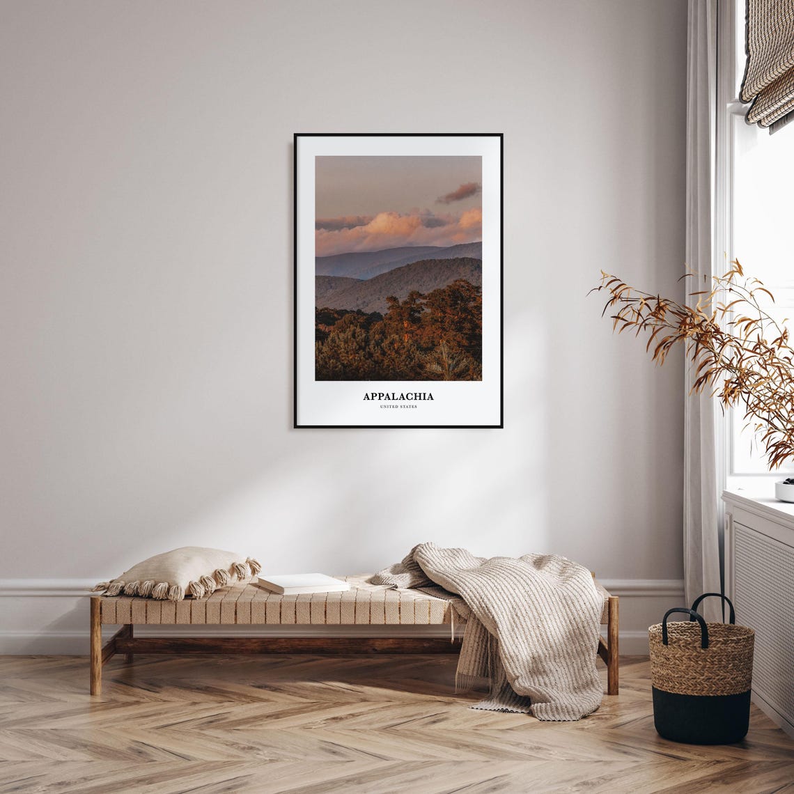 Appalachia United States Sunset Mountain Ridges Forest Poster - Image 3