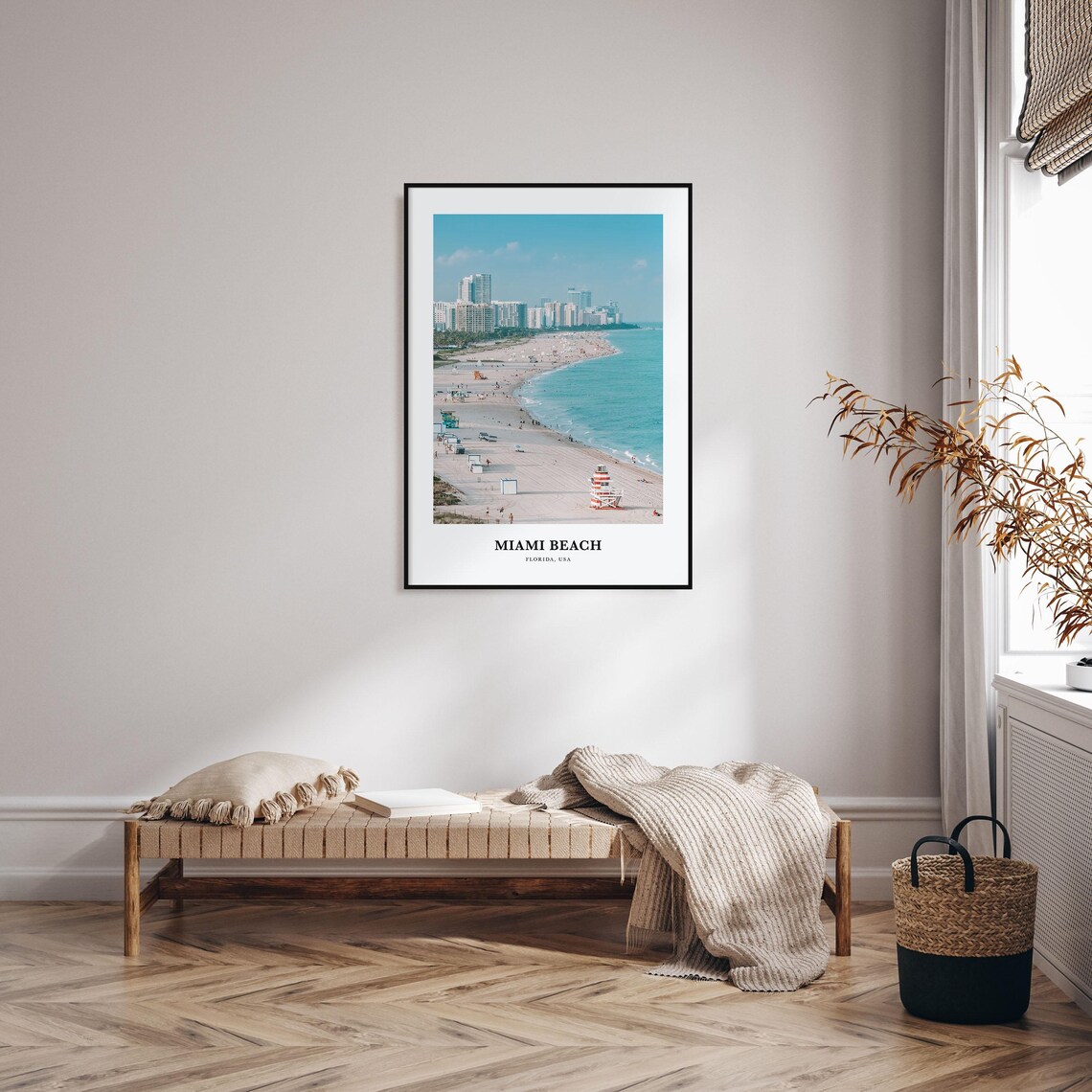Miami Beach Travel Poster, Florida USA Map Print - Image 3