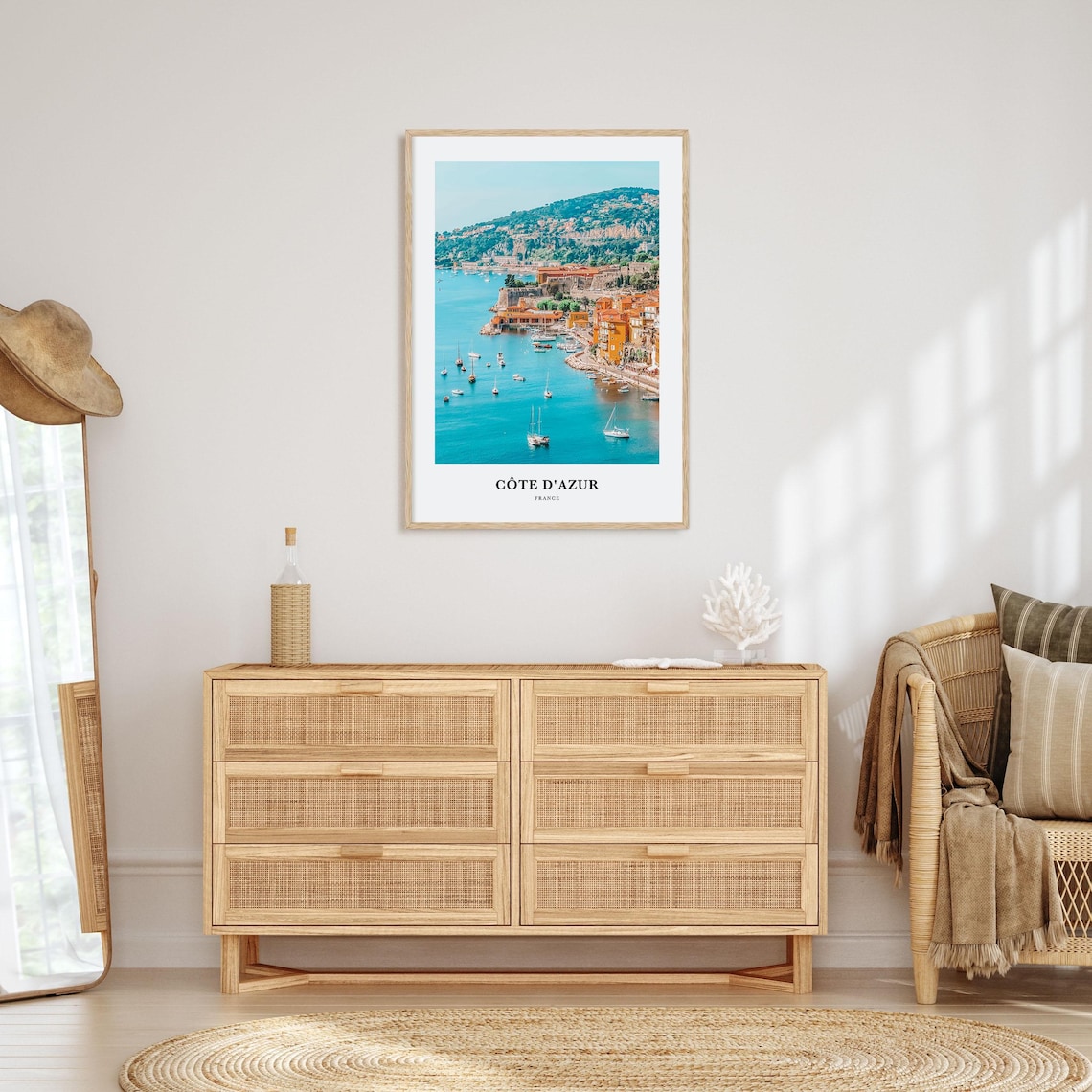 Cote D Azur France Sailboat Harbor On The Turquoise Coast Poster - Image 2