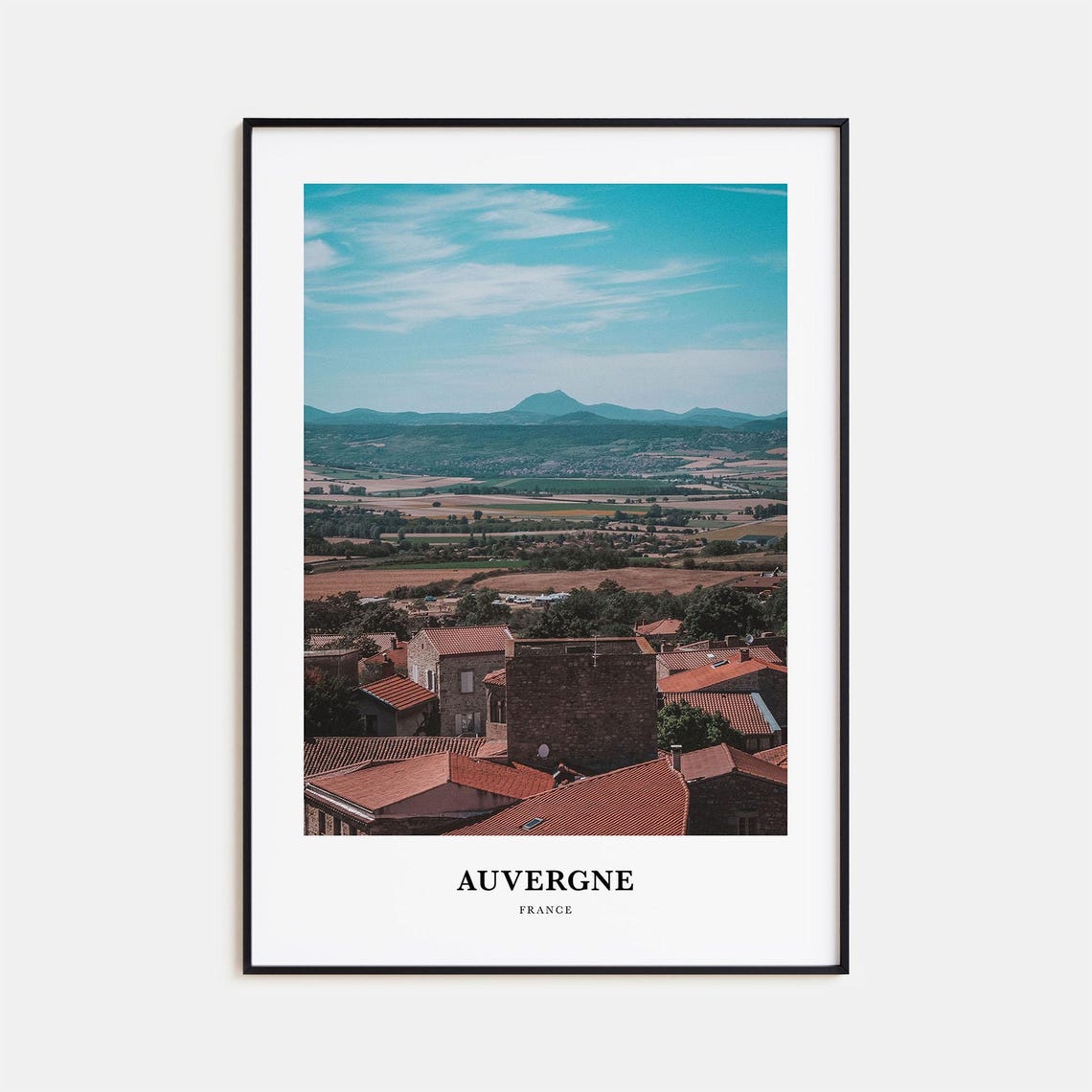 Auvergne Print Auvergne Photo Poster Auvergne Travel Wall Art Auvergne Map Print Auvergne Photography Print Auvergne France