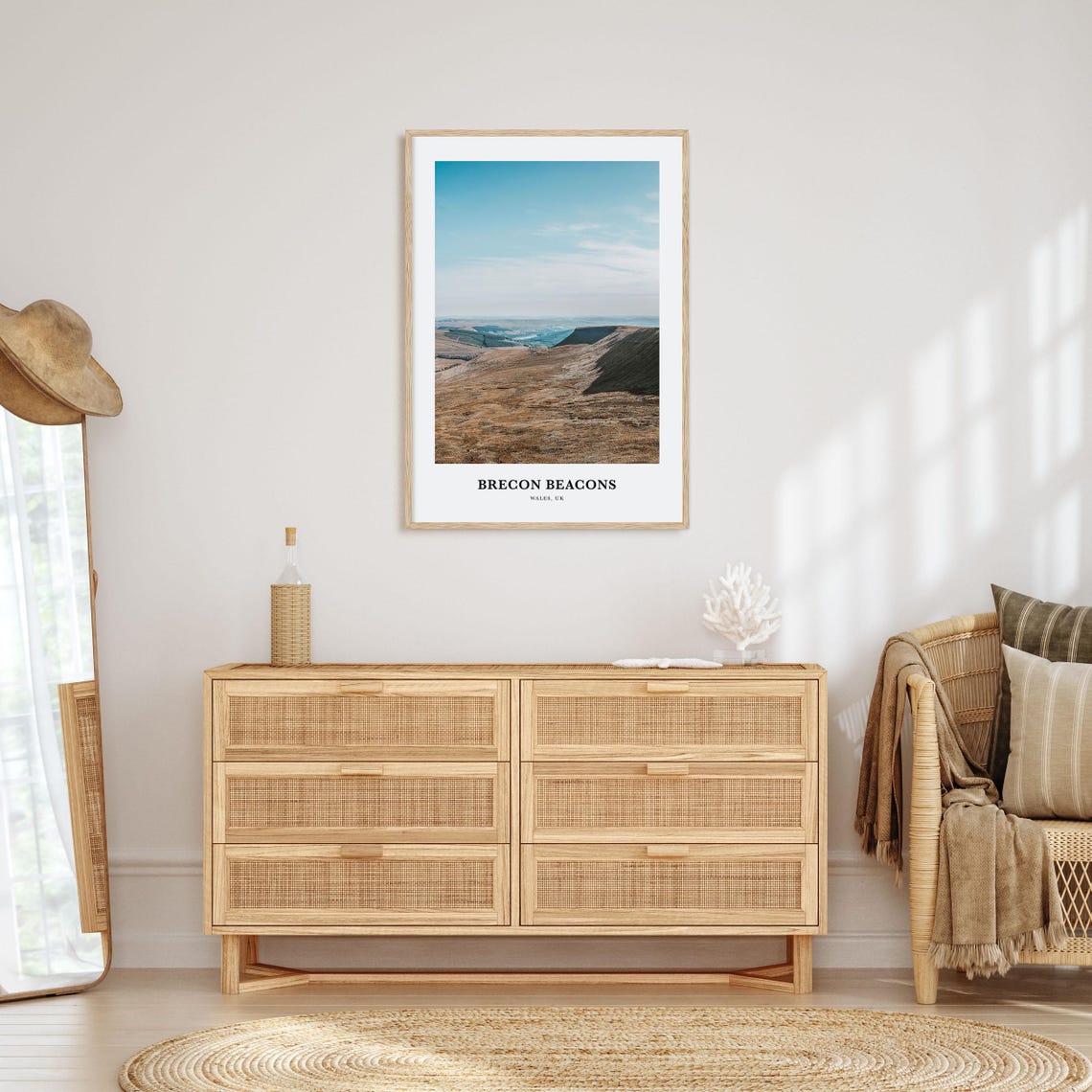 Wild Mountain Ridge View in the Brecon Beacons Wales UK Poster - Image 2