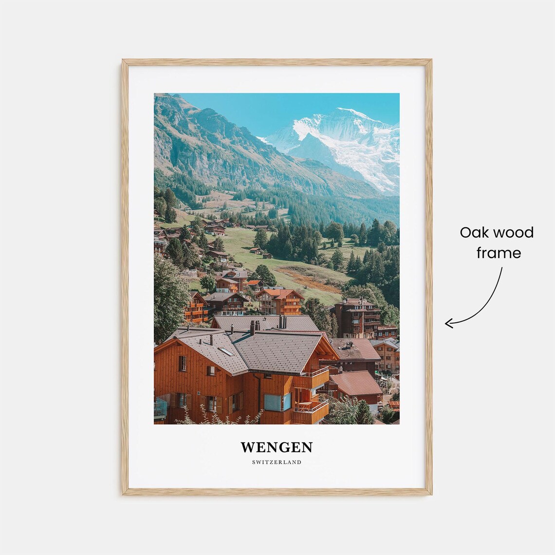 Wengen Travel Poster, Switzerland Wall Art Print - Image 3