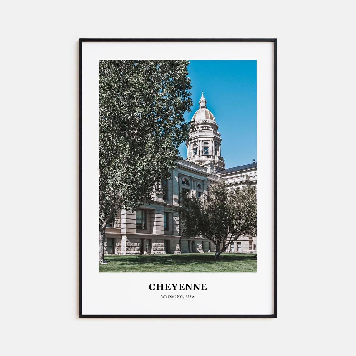 Cheyenne Wyoming USA Grand Domed Capitol Building Lawn Photo Poster
