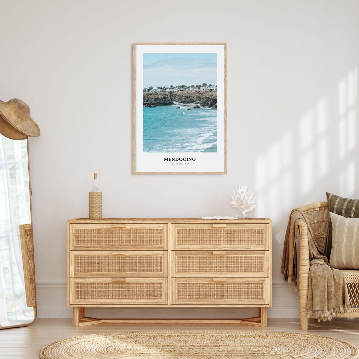 Mendocino Print Mendocino Photo Poster Mendocino Travel Wall Art Mendocino Map Print Mendocino Photography Print California Usa - Image 2