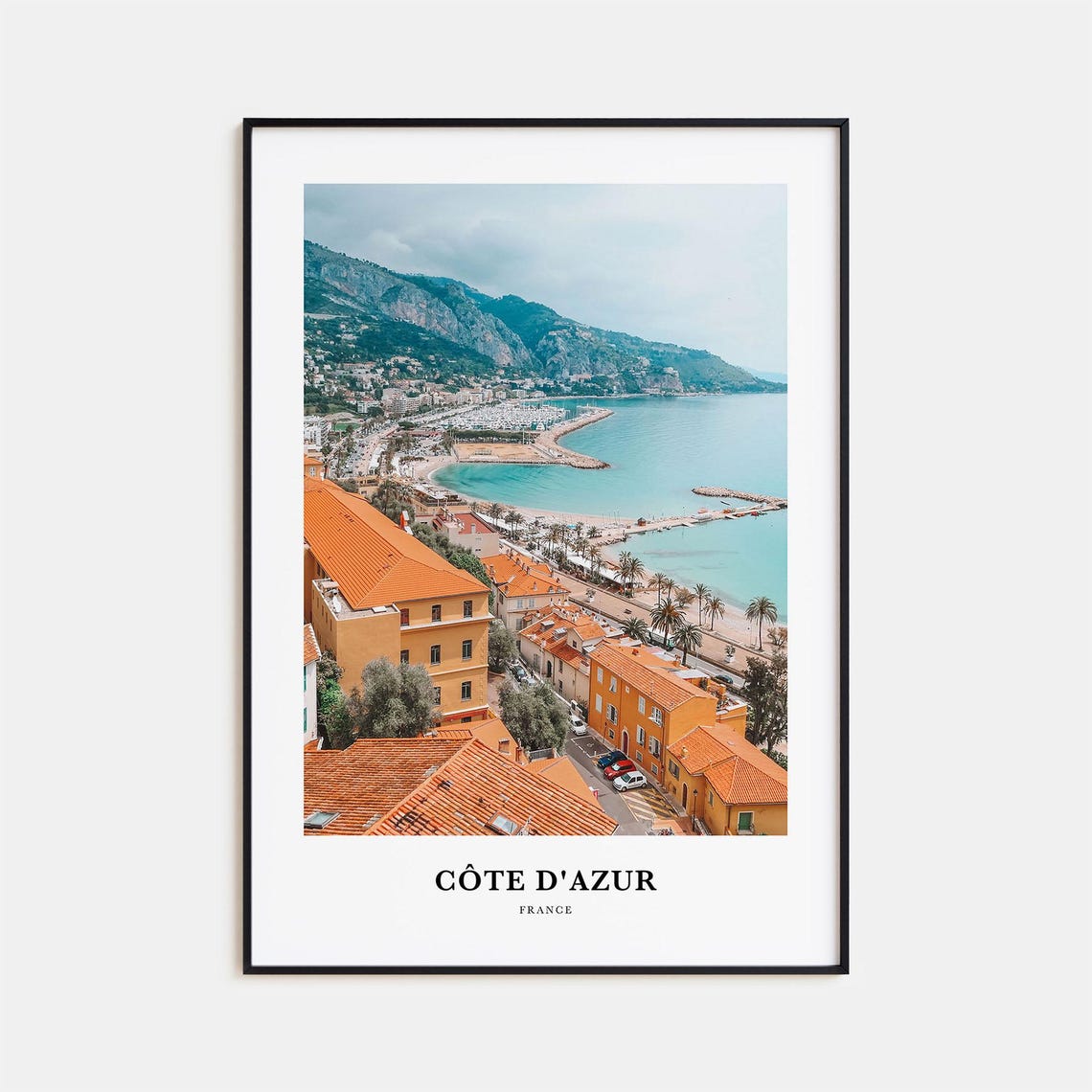 Cote Dazur Print No 1 Cote Dazur Photo Poster Cote Dazur Travel Wall Art Cote Dazur Map Print Cote Dazur Photography Print France