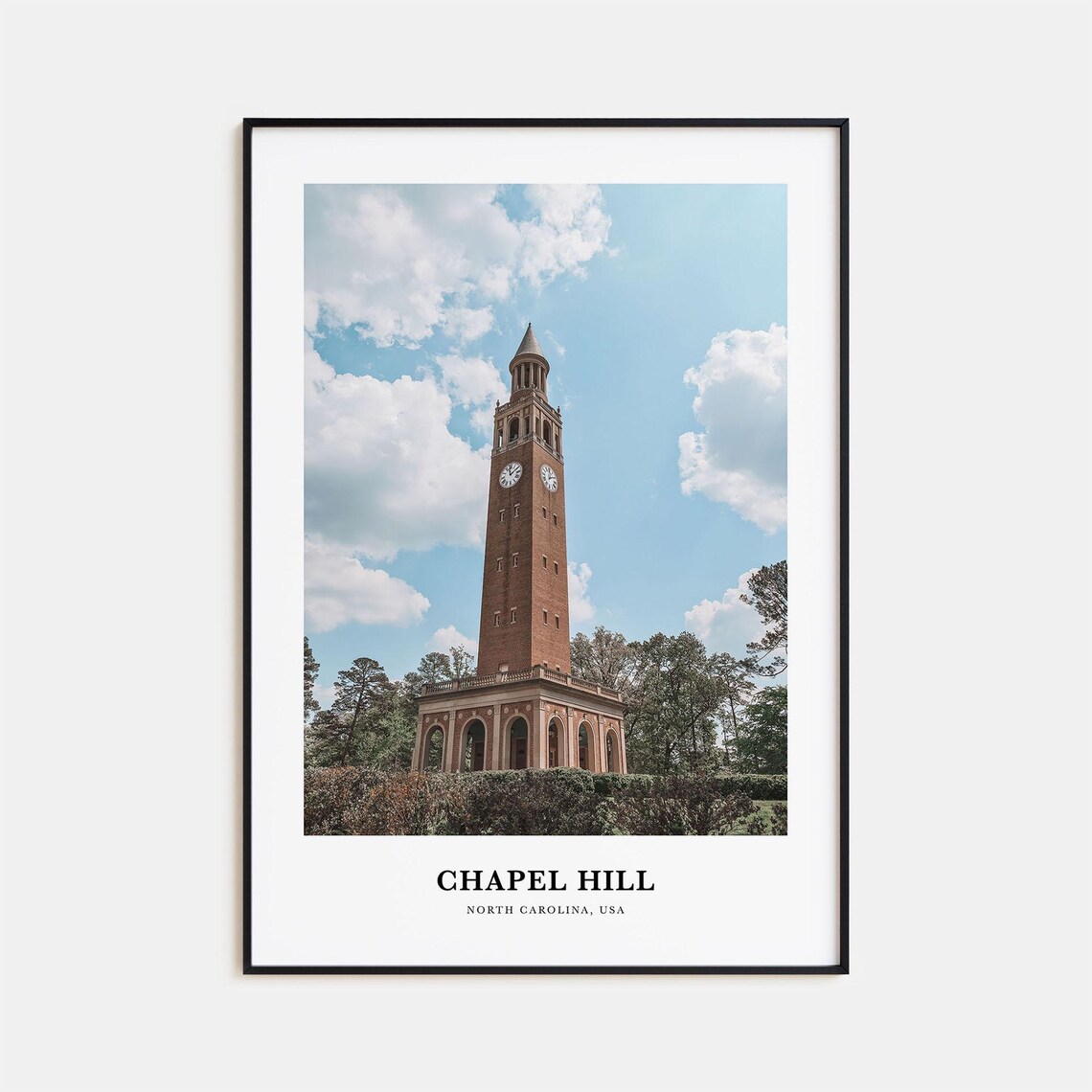 Chapel Hill North Carolina USA Historic Bell Tower Photo Poster