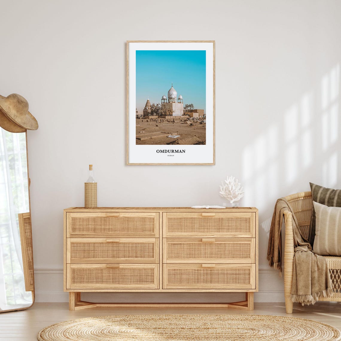 Omdurman Sudan White Domed Mosque Desert Photo Travel Wall Poster - Image 2