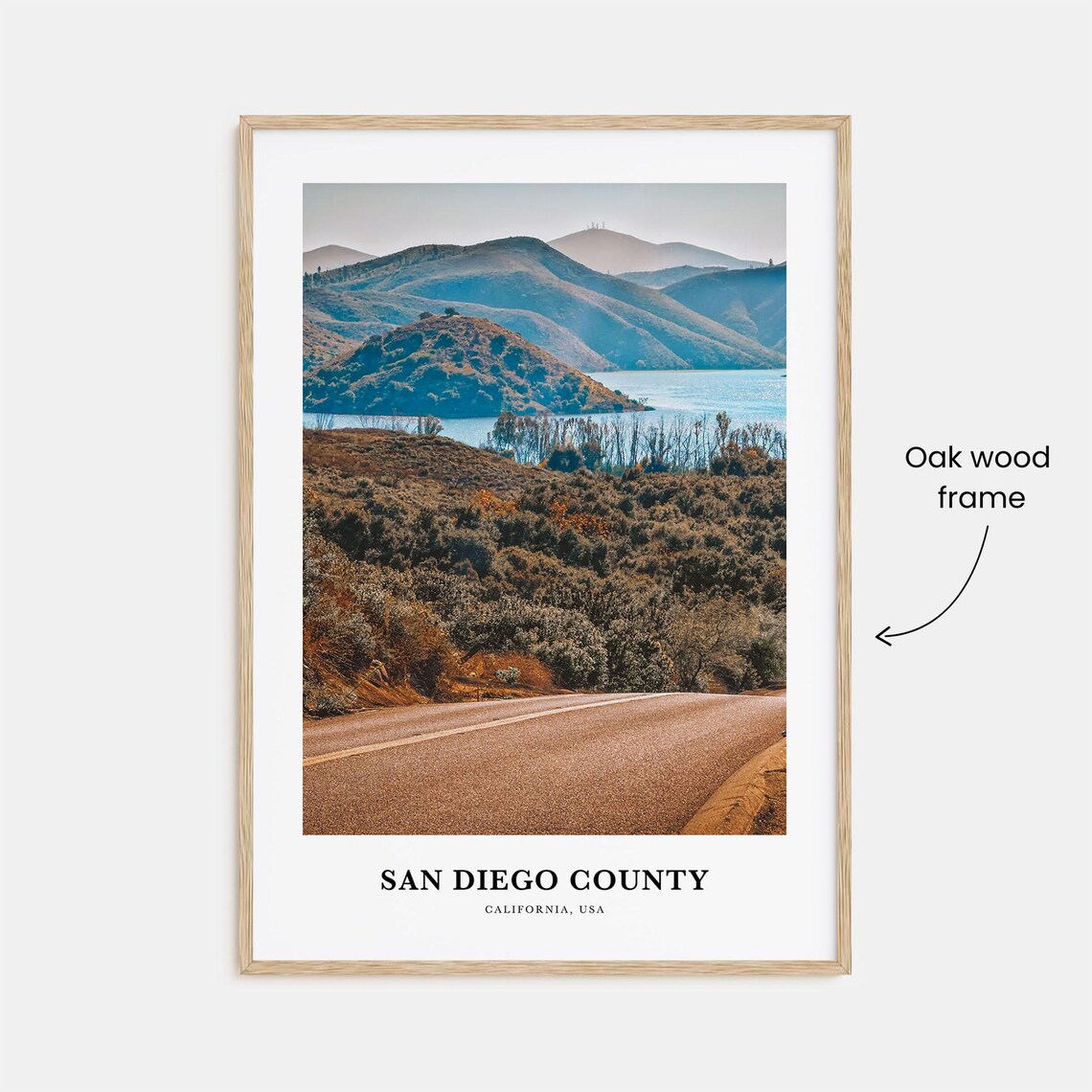 San Diego County Desert Road Through The Hills Travel Poster - Image 3
