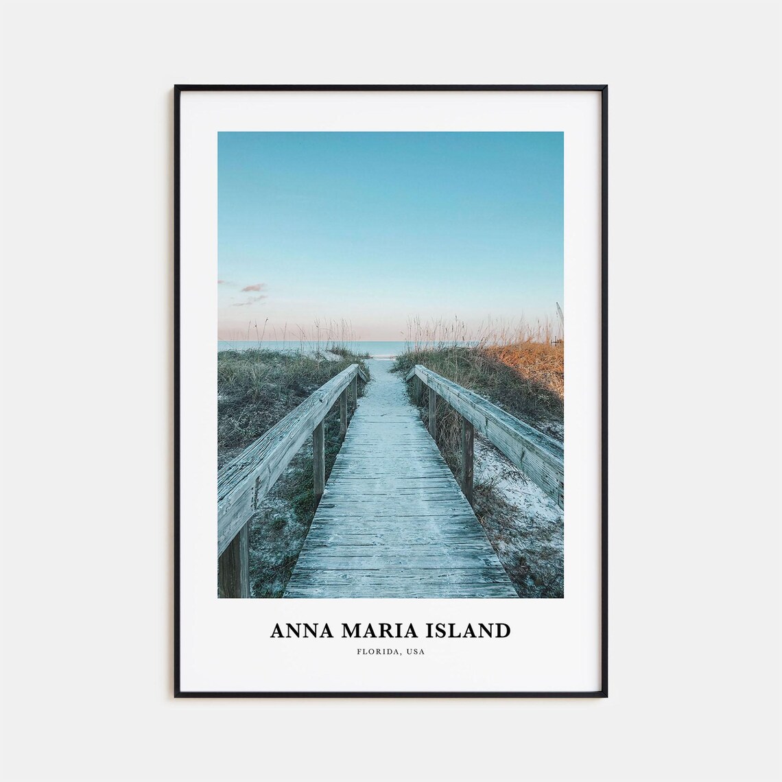 Anna Maria Island Florida Boardwalk Beach Photo Coastal Poster