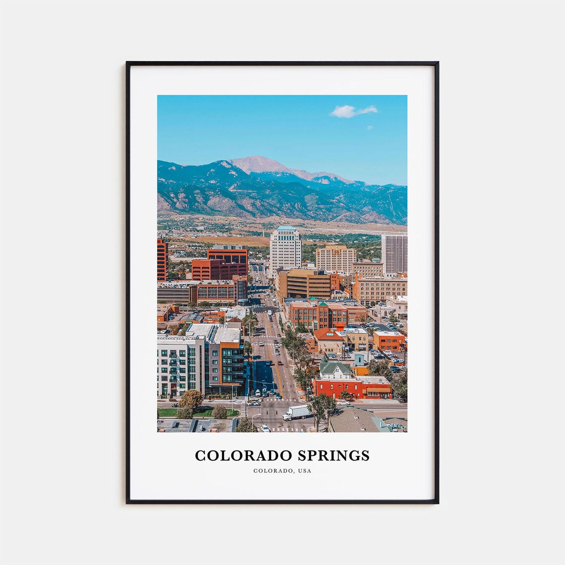 Colorado Springs Print Colorado Springs Photo Poster Colorado Springs Travel Wall Art Colorado Springs Map Photography Colorado Usa
