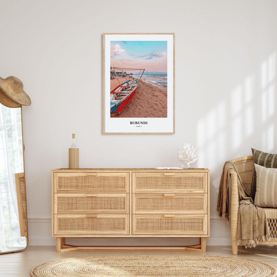 Burundi Travel Poster, Africa Map Wall Art - Image 2