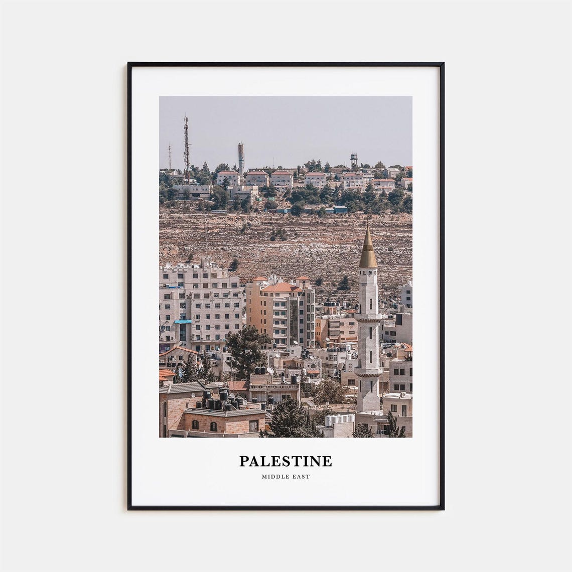 Palestine Print No 1 Palestine Photo Poster Palestine Travel Wall Art Palestine Map Print Palestine Photography Print Middle East