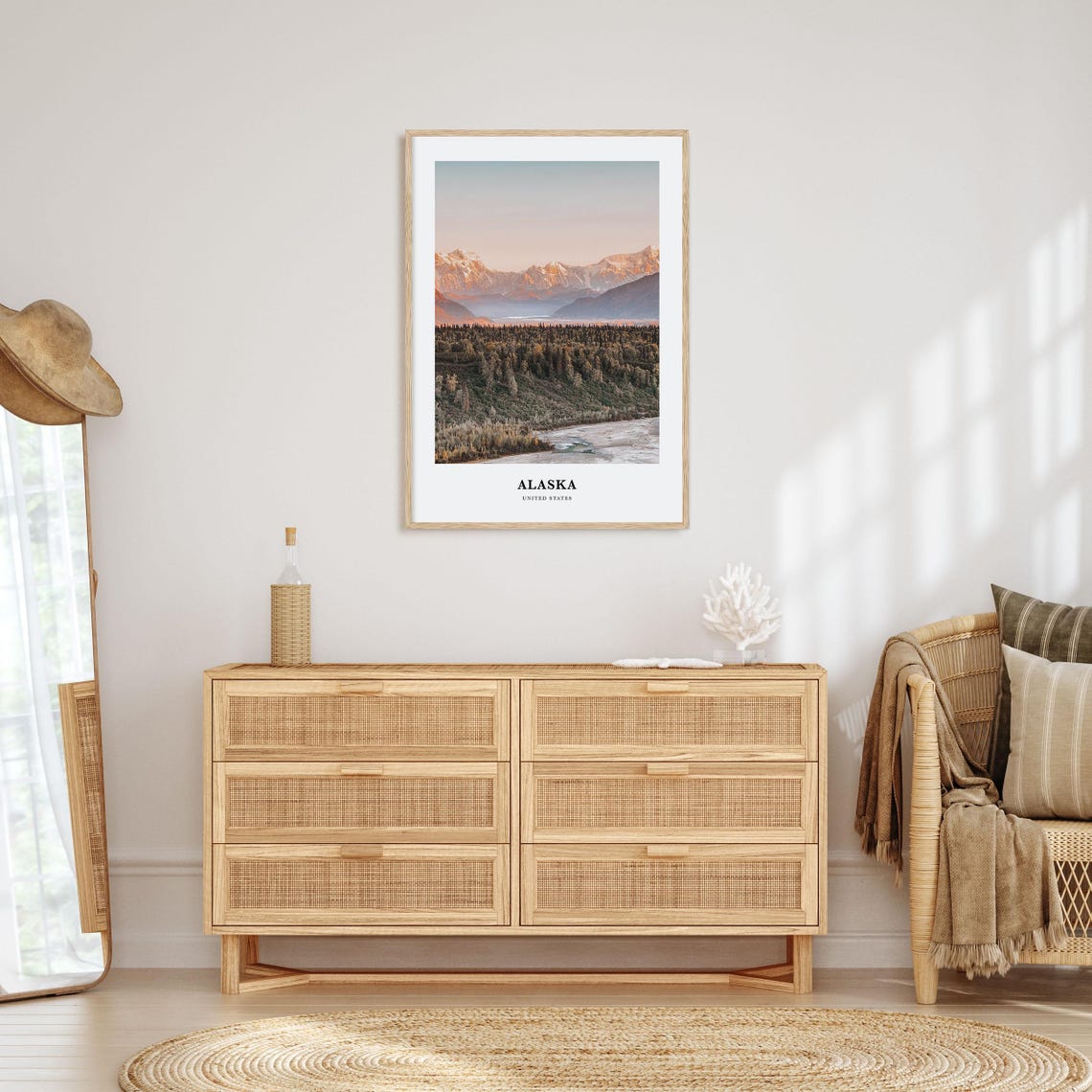 Alaska Print No 2 Alaska Photo Poster Alaska Travel Wall Art Alaska Map Print Alaska Photography Print Alaska Wall Dcor United States - Image 2