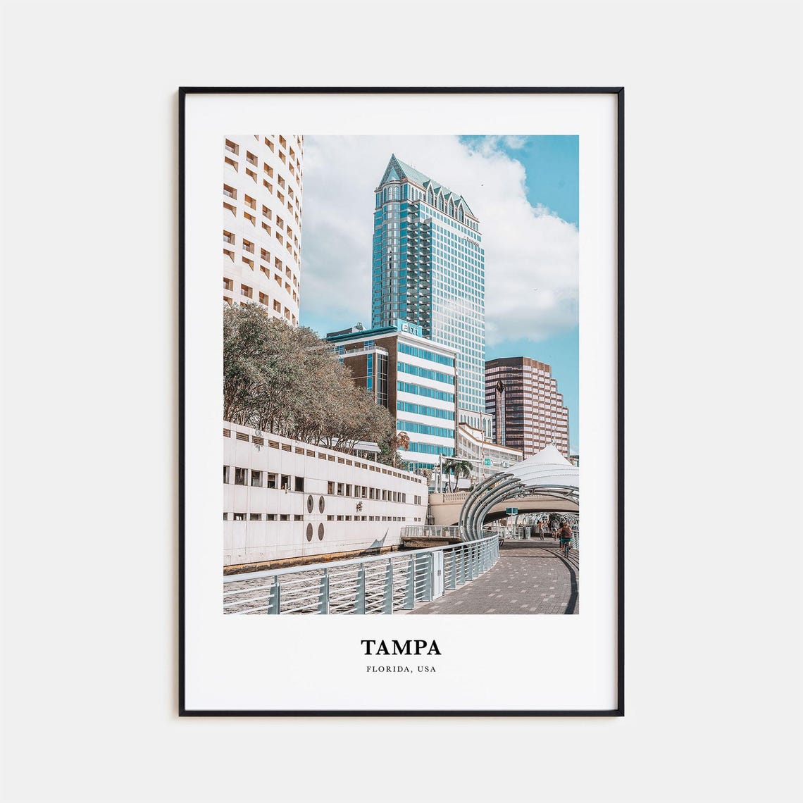 Tampa Print No 1 Tampa Photo Poster Tampa Travel Wall Art Tampa Map Print Tampa Photography Print Tampa Wall Dcor Florida Usa