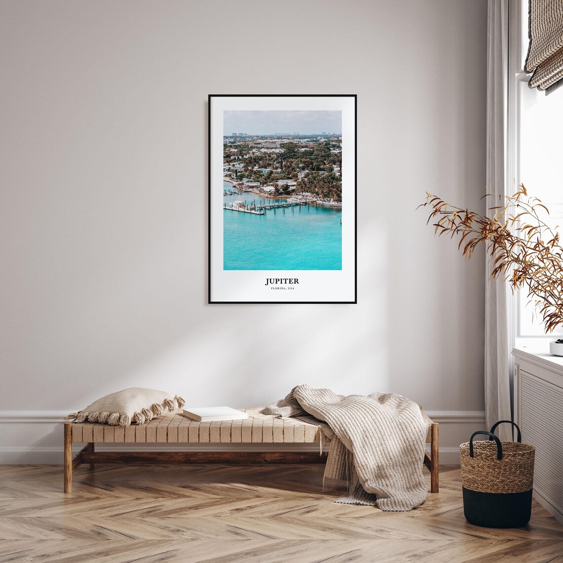 Jupiter Florida Marina Photo Print Turquoise Water Boats Coastal Travel Art - Image 3