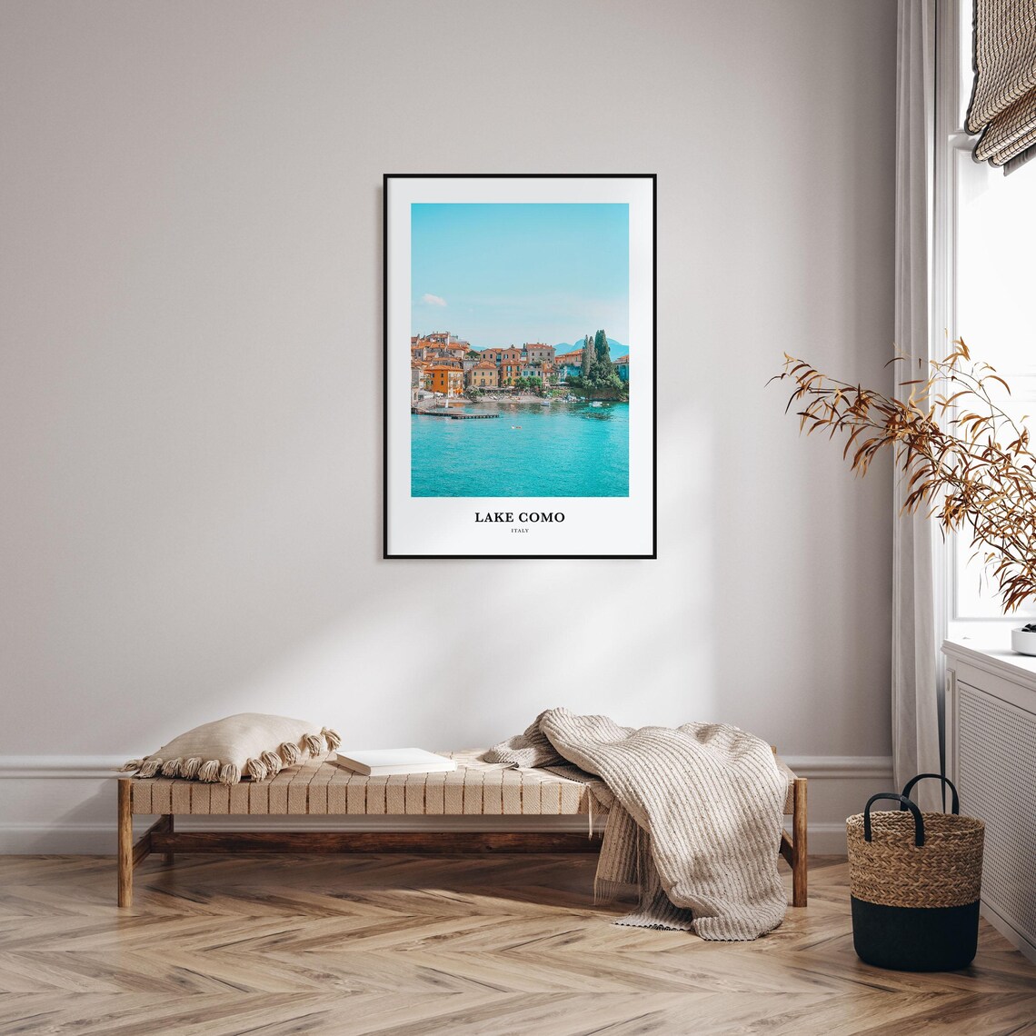 Lake Como Italy Lakeside Village Turquoise Water Travel Poster - Image 3