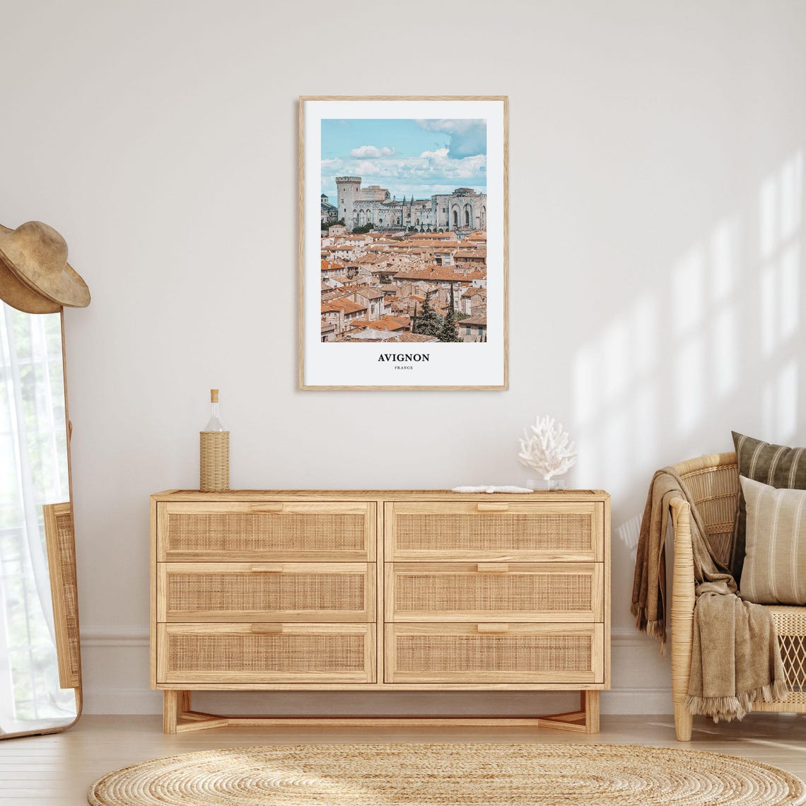 Avignon France Old Town Rooftops Medieval Palace View Poster - Image 2