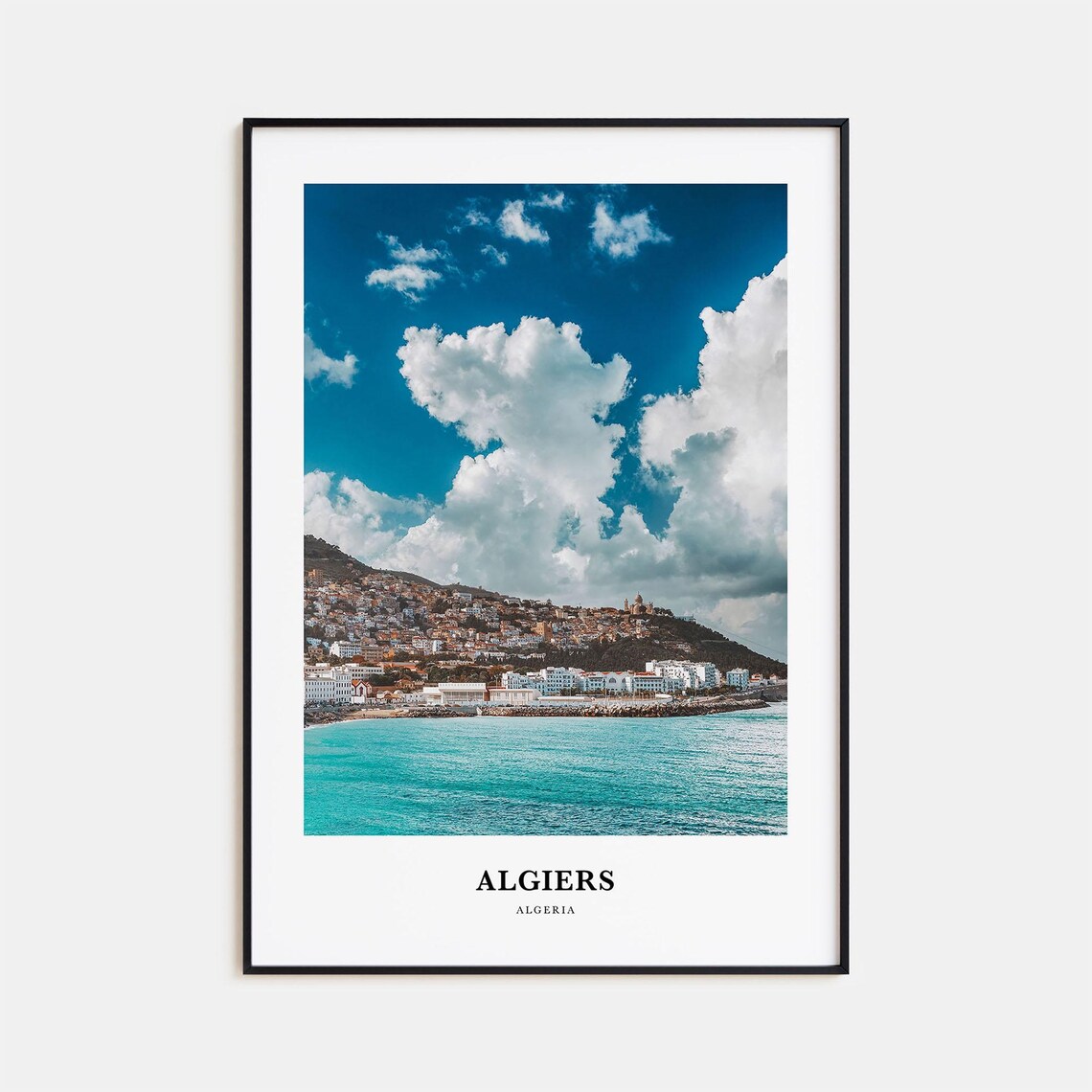 Algiers Algeria Coastal City Photography Travel Poster Sea View