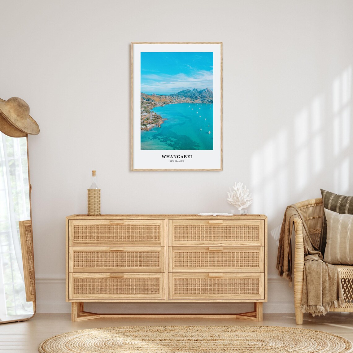 Whangarei Turquoise Harbor Sailboats New Zealand View Poster - Image 2