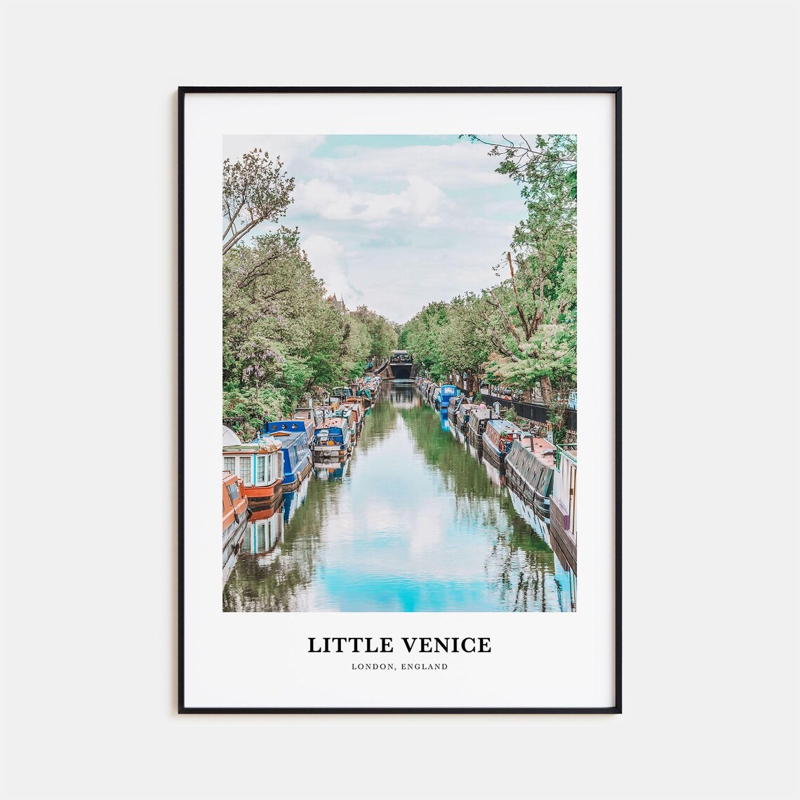 Little Venice London Quiet Canal With Houseboats In Spring Poster