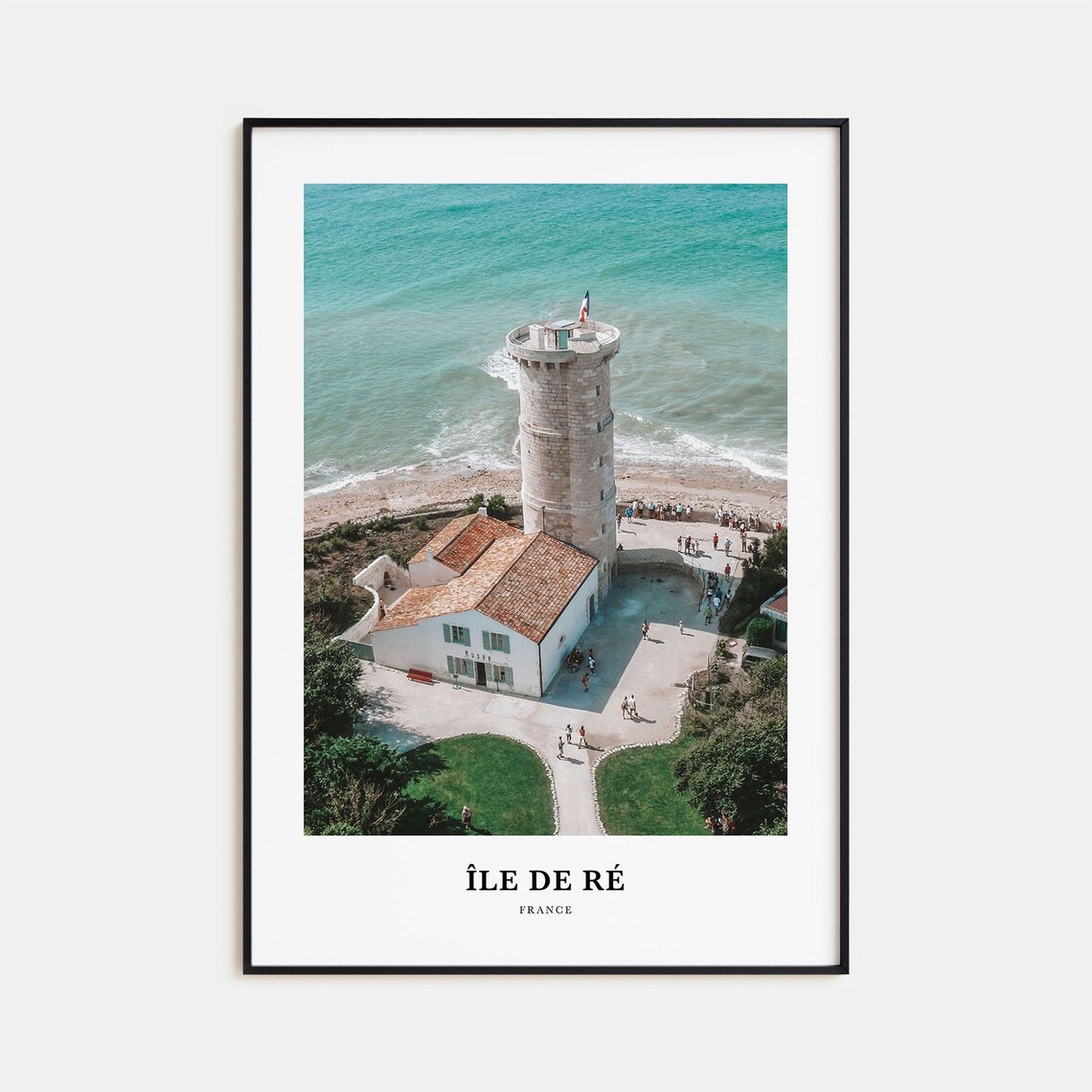 Ile de Re France Stone Lighthouse Coast Aerial Photography Poster
