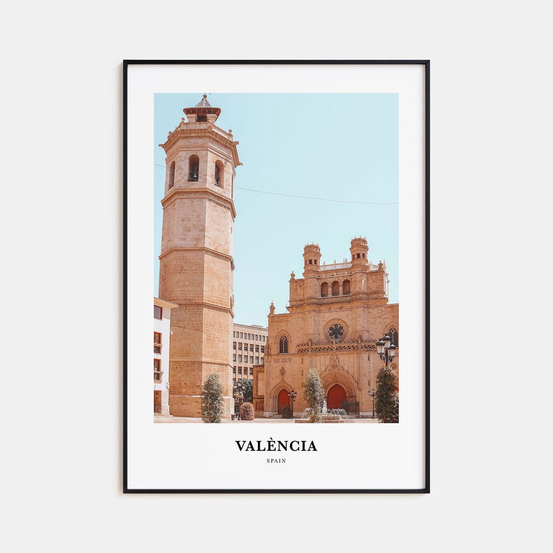 Valencia Cathedral Bell Tower Miguelete Old Town Spain Poster