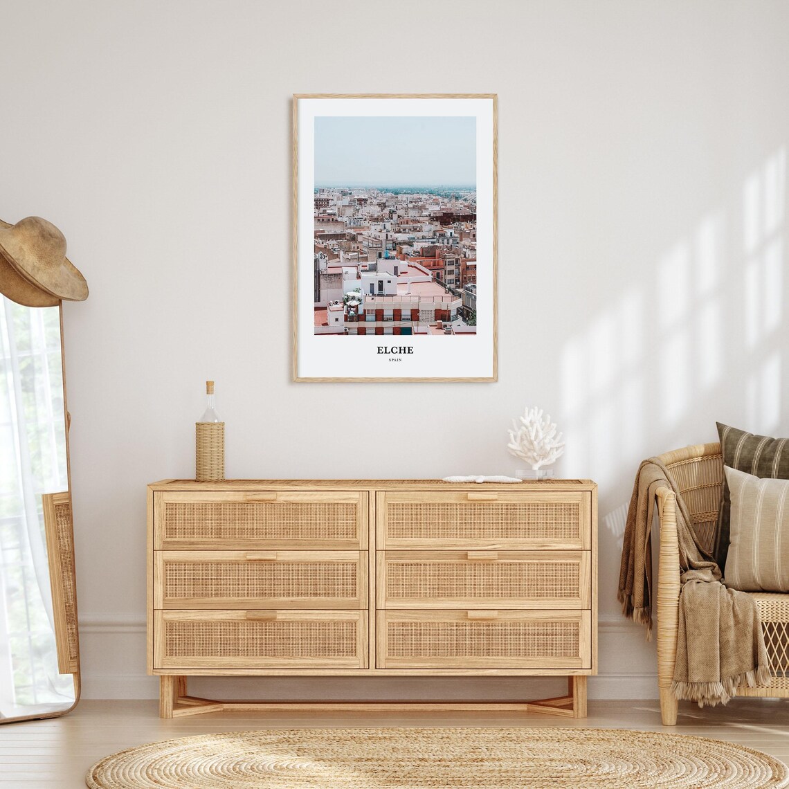 Elche Spain City Rooftops Mediterranean Old Town Photo Travel Poster - Image 2