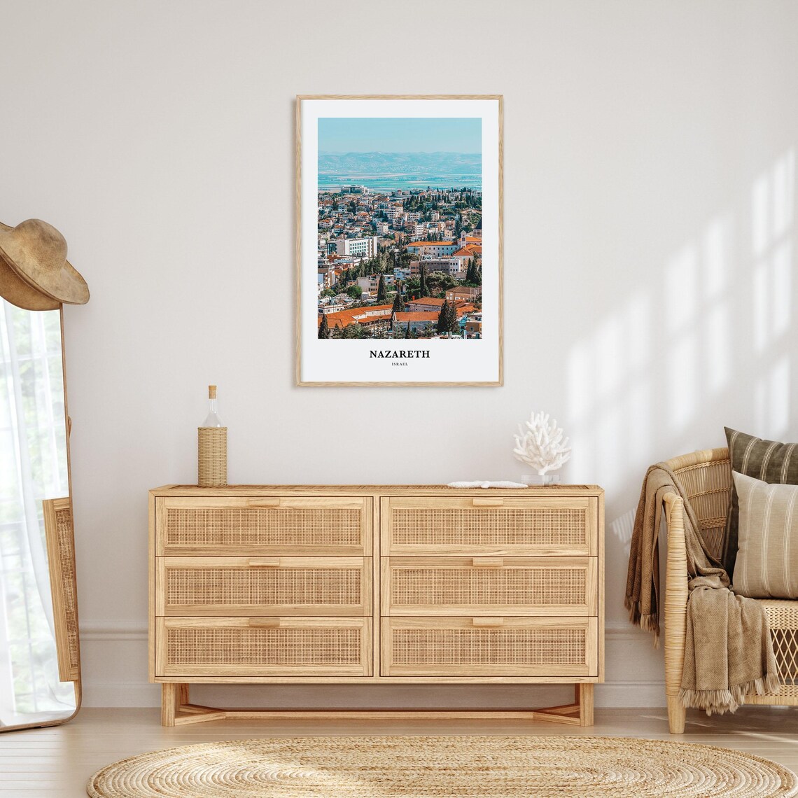Nazareth Print Nazareth Photo Poster Nazareth Travel Wall Art Nazareth Map Print Nazareth Photography Print Nazareth Wall Dcor Israel - Image 2