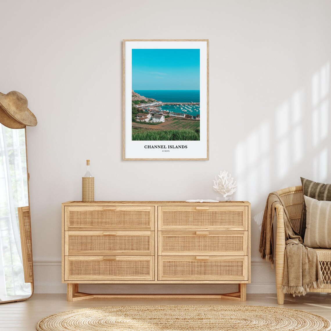 Channel Islands Europe Coastal Harbor Town Boats Photo Poster - Image 2