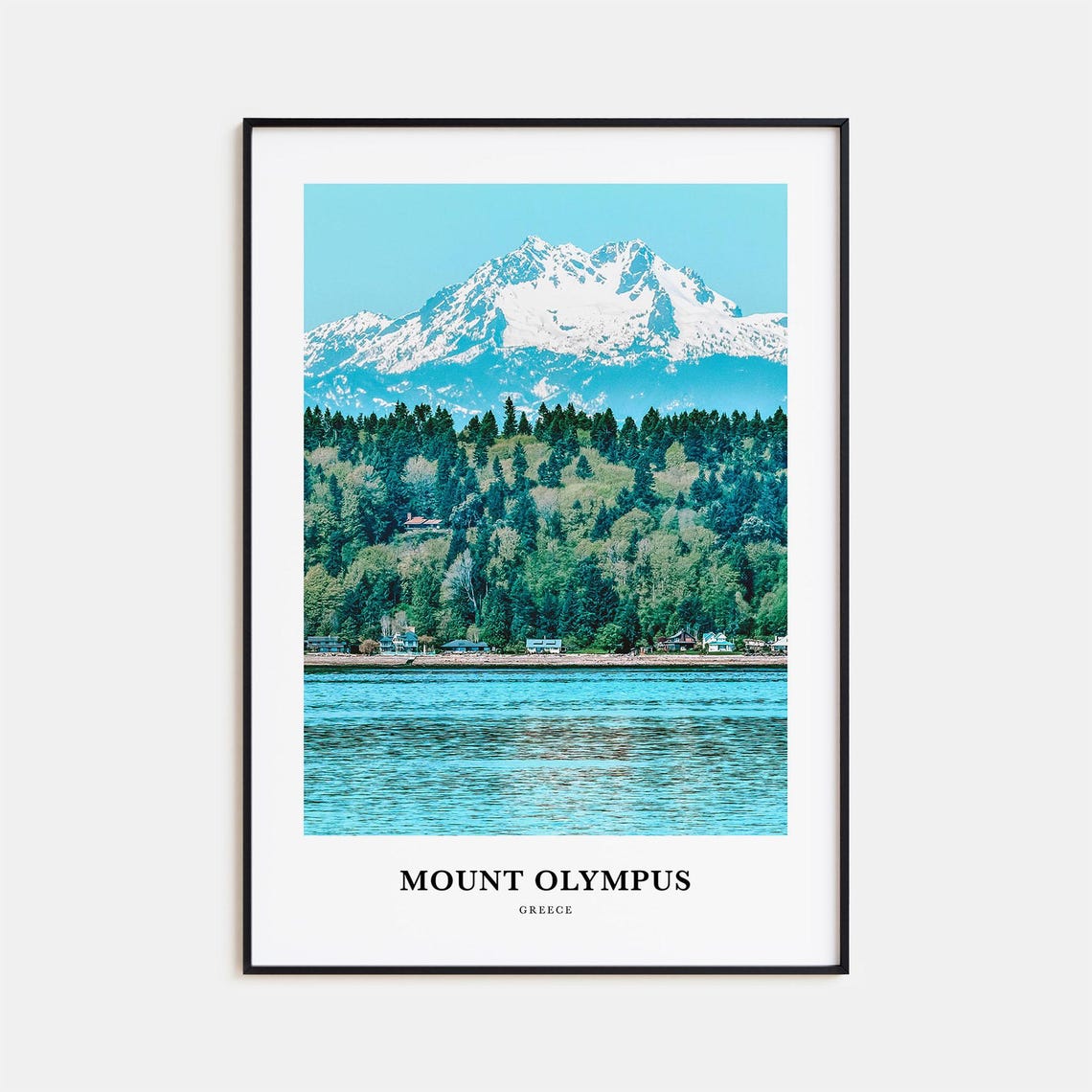 Mount Olympus Snow Capped Mountain Peak Greece Photo Travel Poster