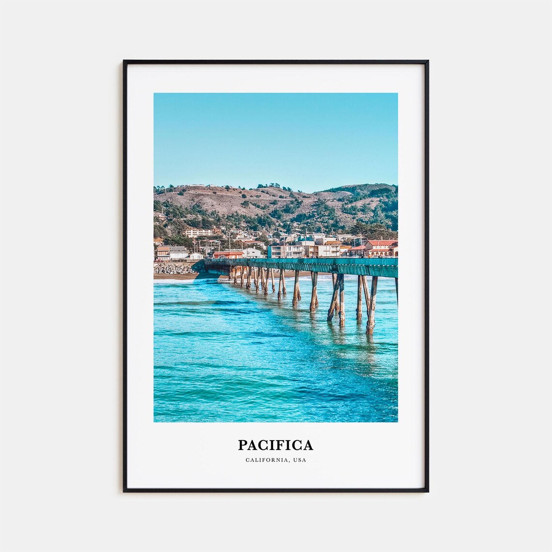 Pacifica Travel Poster, California Wall Art