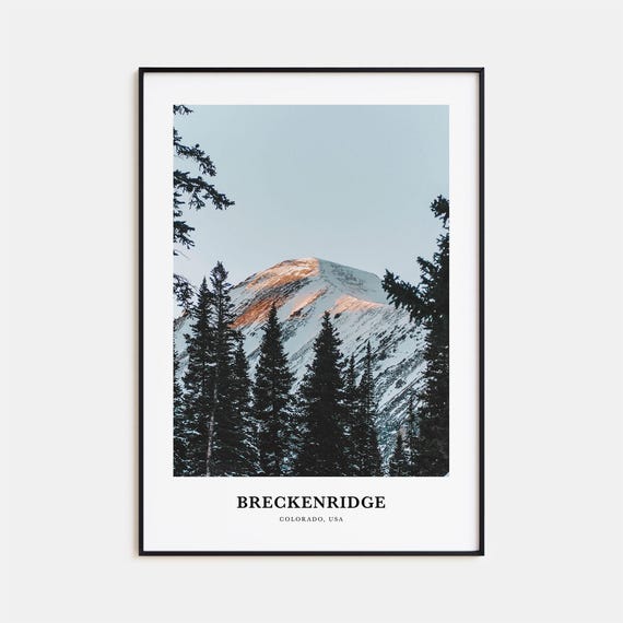 Breckenridge Travel Poster, Colorado USA Map Print