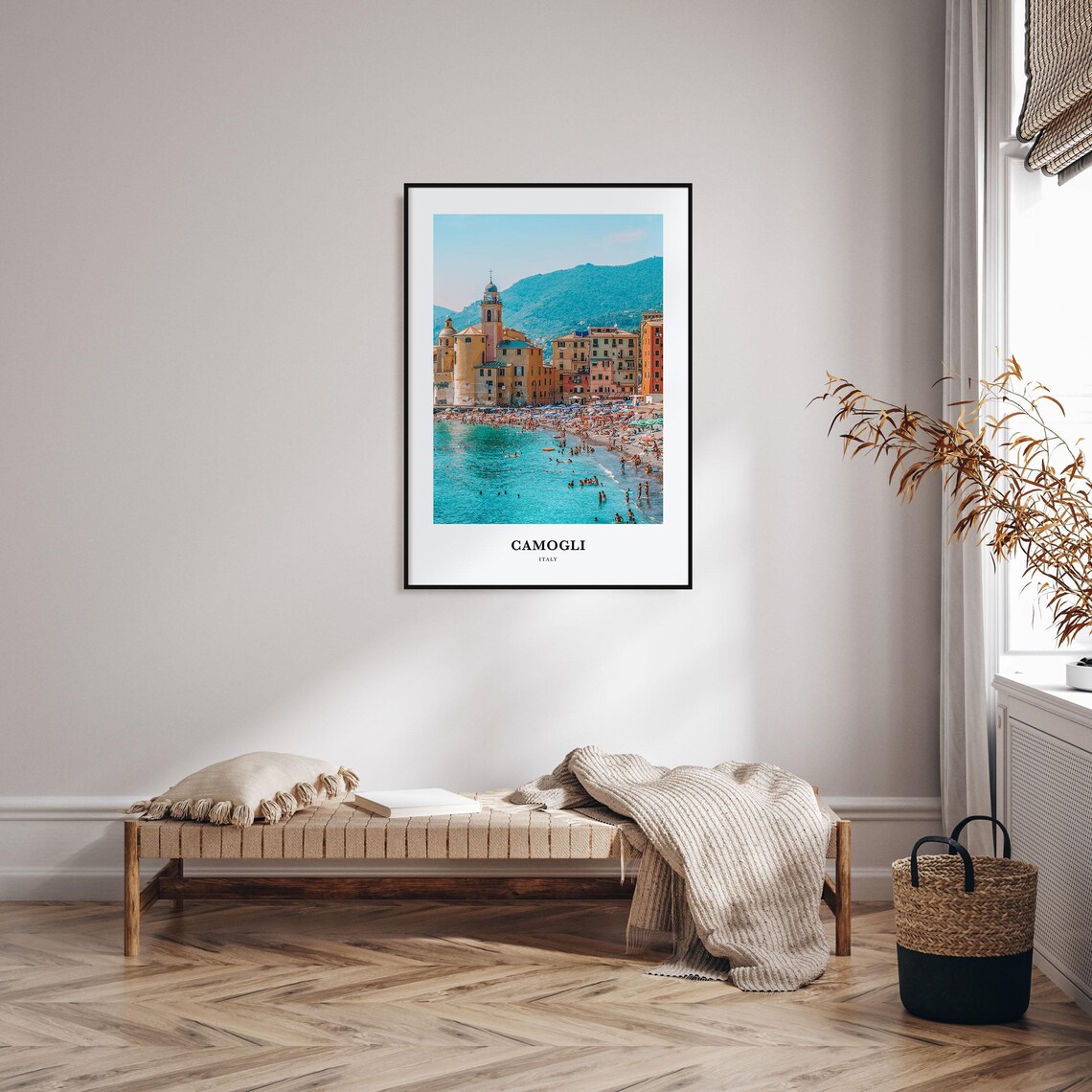 Camogli Italy Colorful Beachfront Buildings Summer Sea Photo Poster - Image 4