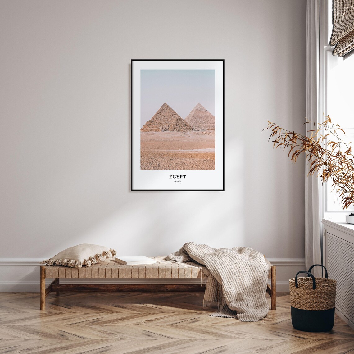 Egypt Africa Desert Pyramids Ancient Wonders Warm Tone Photo Poster - Image 3