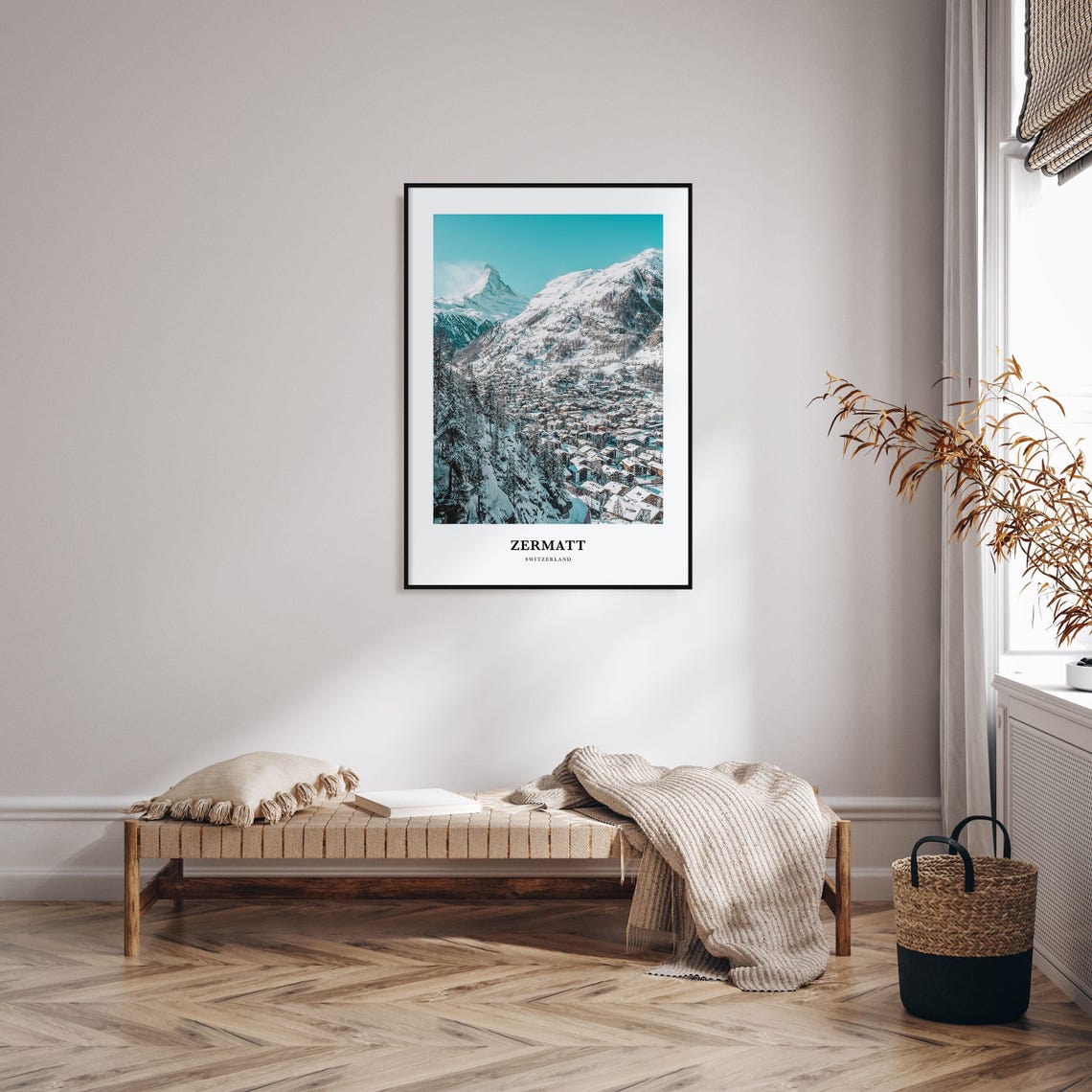 Zermatt Print Zermatt Photo Poster Zermatt Travel Wall Art Zermatt Map Print Zermatt Photography Print Zermatt Wall Dcor Switzerland - Image 3