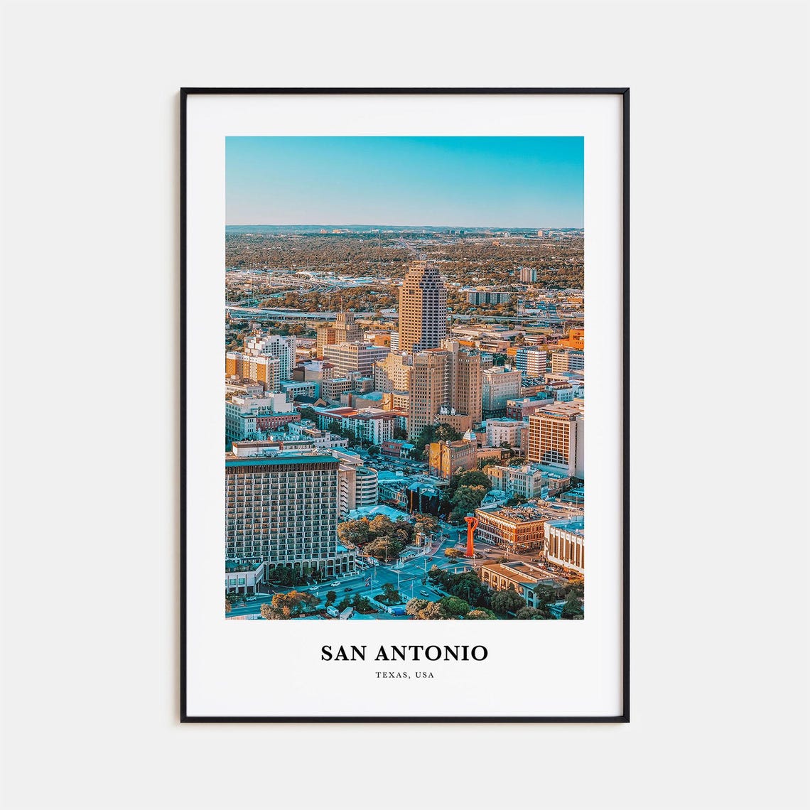 San Antonio Print San Antonio Photo Poster San Antonio Travel Wall Art San Antonio Map Print San Antonio Photography Print Texas Usa