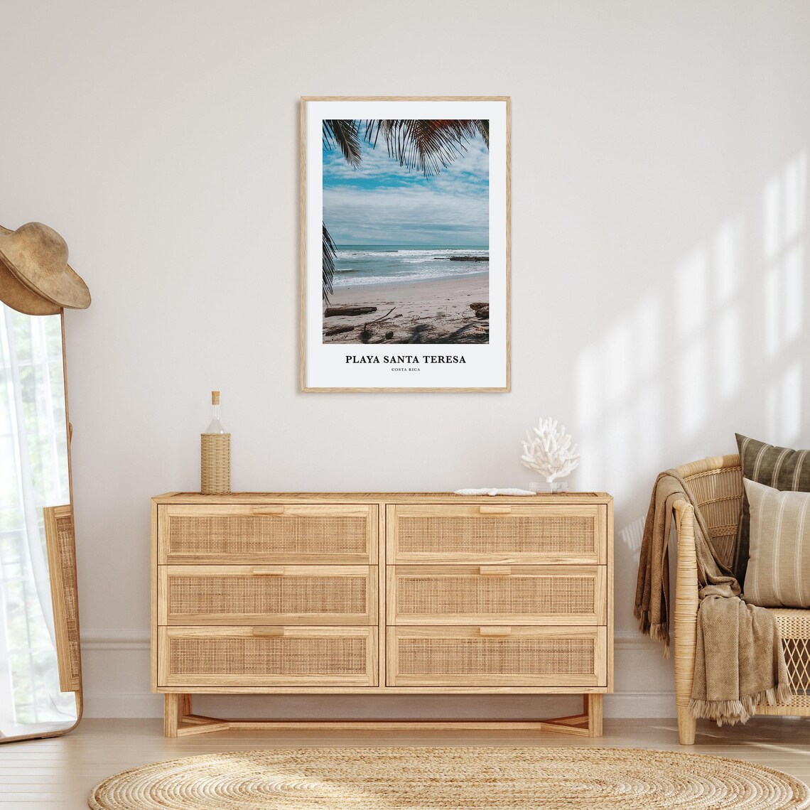 Playa Santa Teresa Print Playa Santa Teresa Photo Poster Playa Santa Teresa Travel Wall Art Playa Map Playa Santa Teresa Costa Rica - Image 2