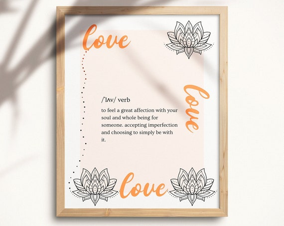 Love Dictionary Definition Modern Definition Art Print Gift For Her Instant Poster Love Definition Print Pink Lbl003