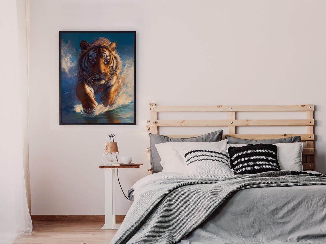 Bengal Tiger Wildcat Panther Gift For Her Bold Apex Cat Decor Wildlife Cat - Image 7