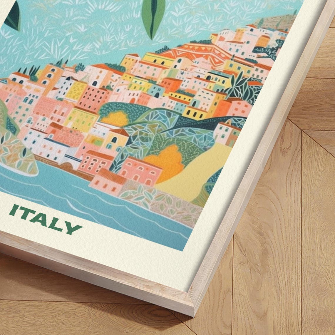 Italy Coastal Town Lemon Grove Mediterranean Hillside Travel Poster - Image 2
